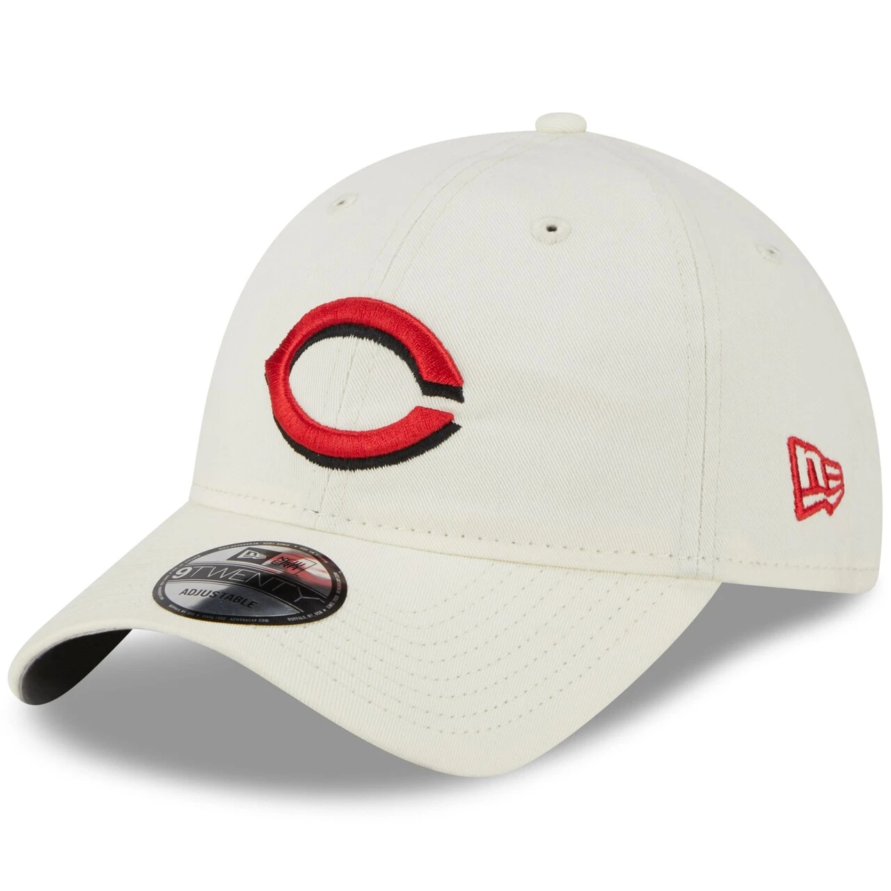 Men's Cincinnati Reds New Era Cream Chrome Core Classic 9TWENTY Adjustable Hat