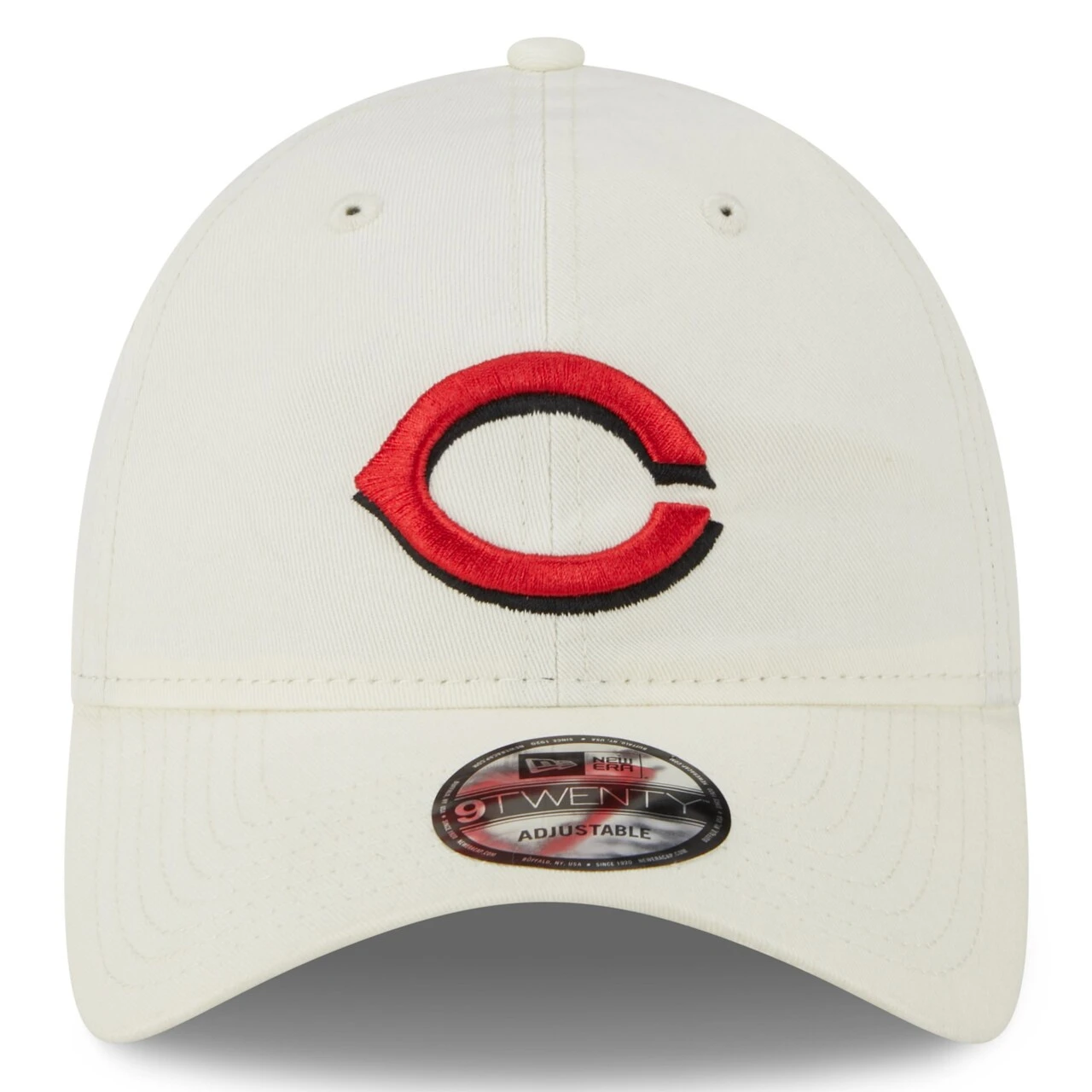 Men's Cincinnati Reds New Era Cream Chrome Core Classic 9TWENTY Adjustable Hat - Image 2