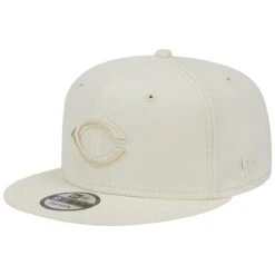 Men's Cincinnati Reds New Era Cream Spring Color Basic 9FIFTY Snapback Hat