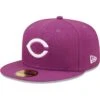 Men's Cincinnati Reds New Era Grape Logo 59FIFTY Fitted Hat