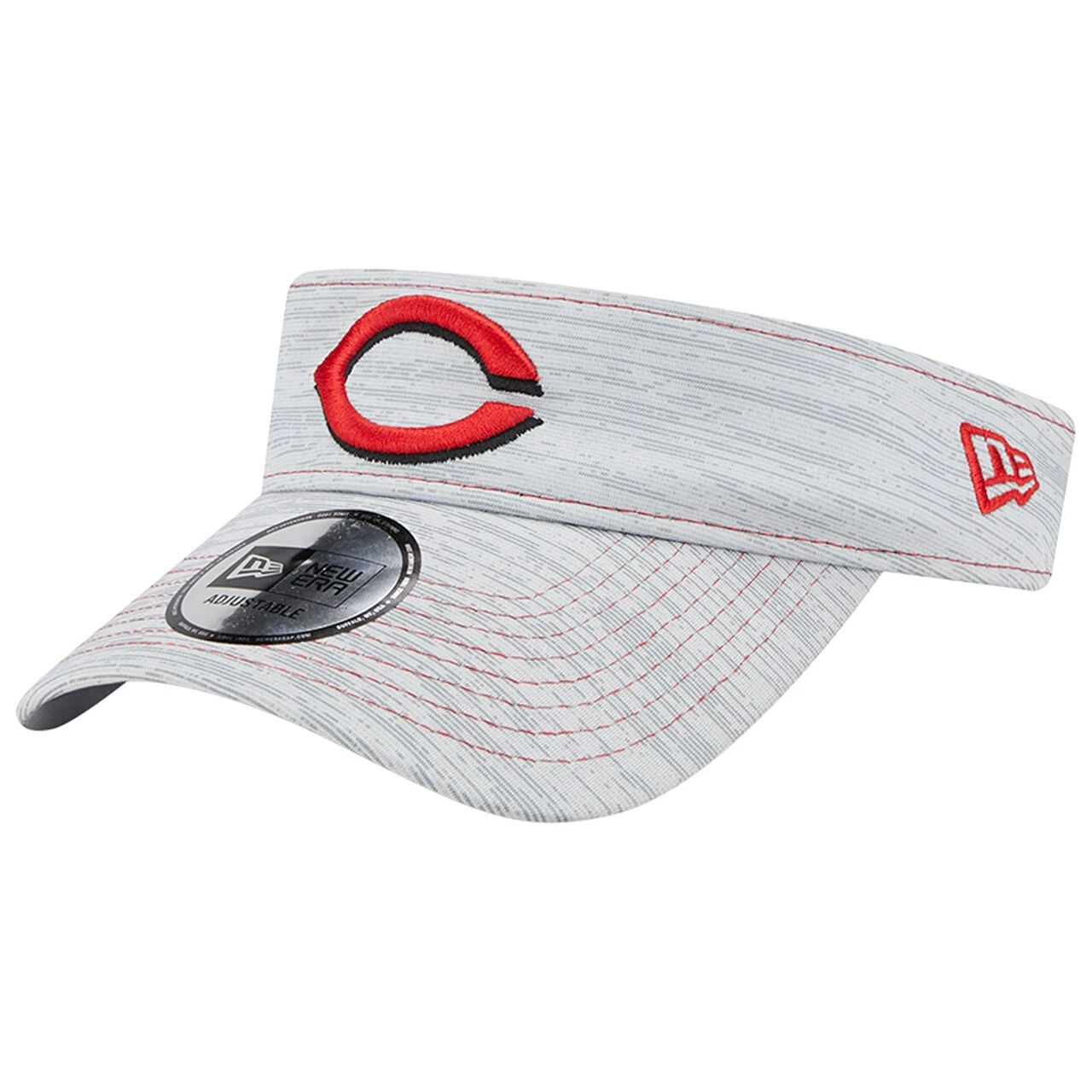 Men's Cincinnati Reds New Era Gray Adjustable Visor