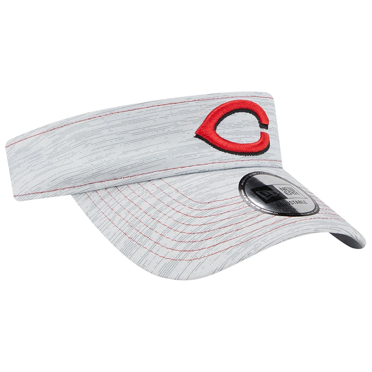 Men's Cincinnati Reds New Era Gray Adjustable Visor - Image 3