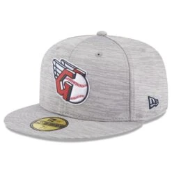 Men's Cleveland Guardians New Era Gray 2023 Clubhouse 59FIFTY Fitted Hat