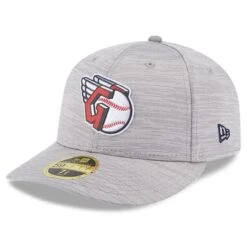 Men's Cleveland Guardians New Era Gray 2023 Clubhouse Low Profile 59FIFTY Fitted Hat