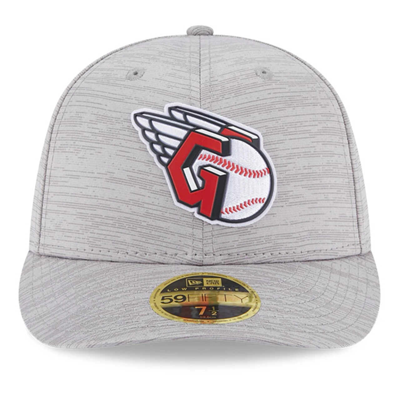 Men's Cleveland Guardians New Era Gray 2023 Clubhouse Low Profile 59FIFTY Fitted Hat - Image 2
