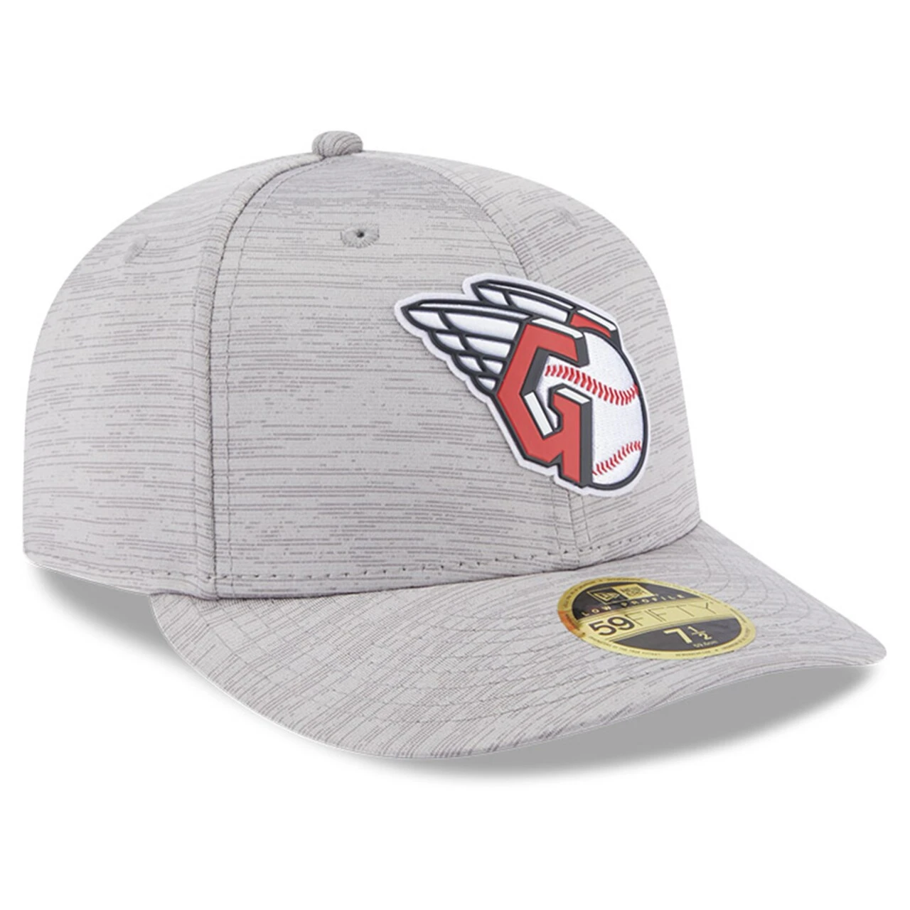Men's Cleveland Guardians New Era Gray 2023 Clubhouse Low Profile 59FIFTY Fitted Hat - Image 3
