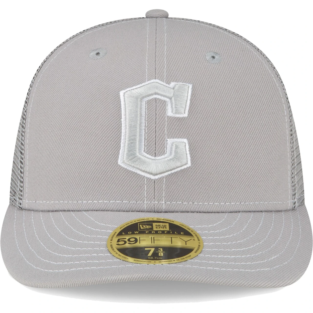 Men's Cleveland Guardians New Era Gray 2023 On-Field Batting Practice Low Profile 59FIFTY Fitted Hat - Image 2