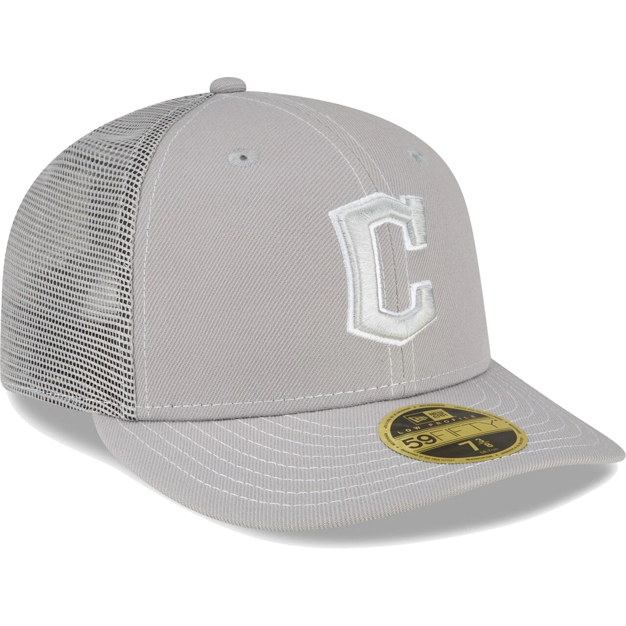 Men's Cleveland Guardians New Era Gray 2023 On-Field Batting Practice Low Profile 59FIFTY Fitted Hat - Image 3