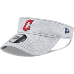 Men's Cleveland Guardians New Era Gray Adjustable Visor