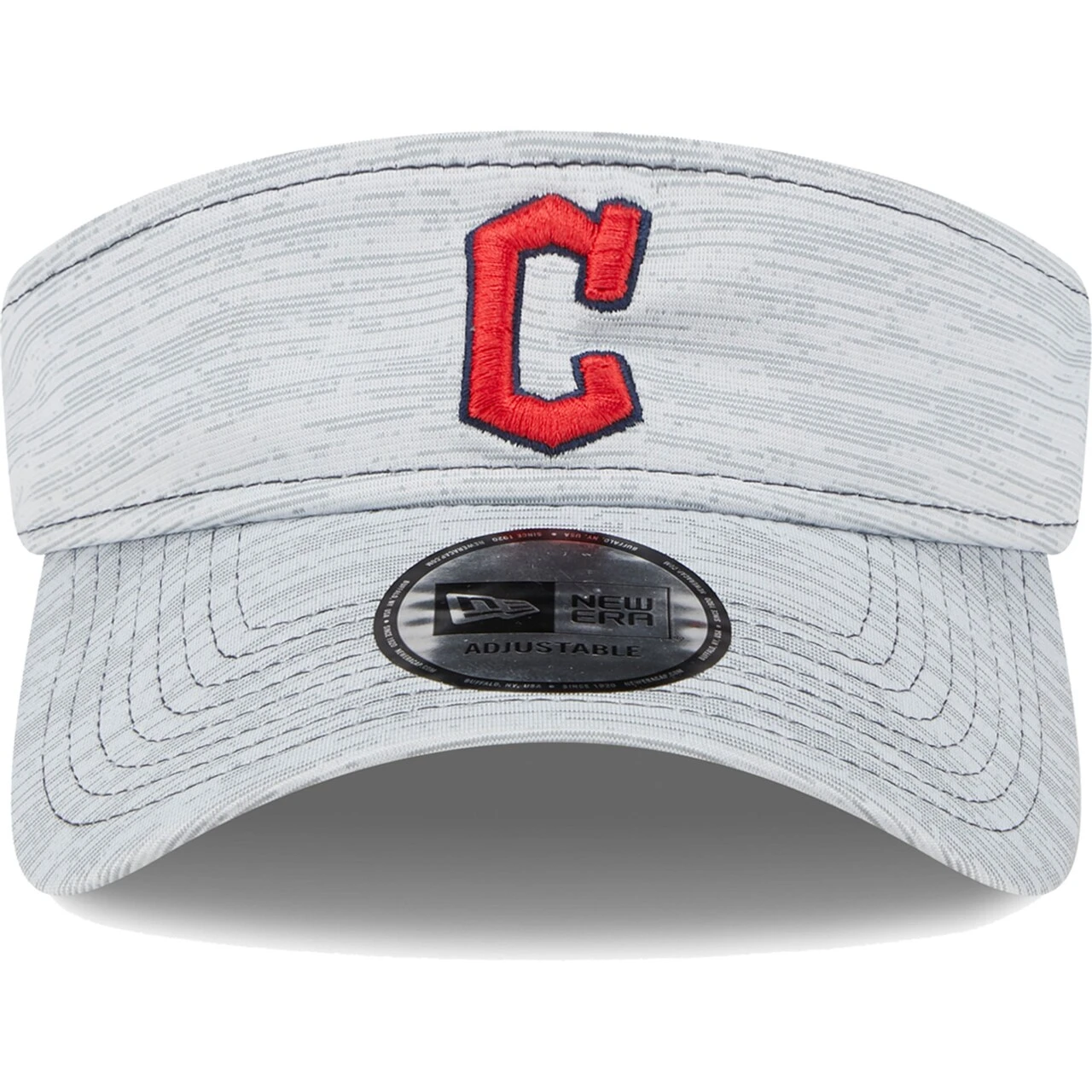 Men's Cleveland Guardians New Era Gray Adjustable Visor - Image 2