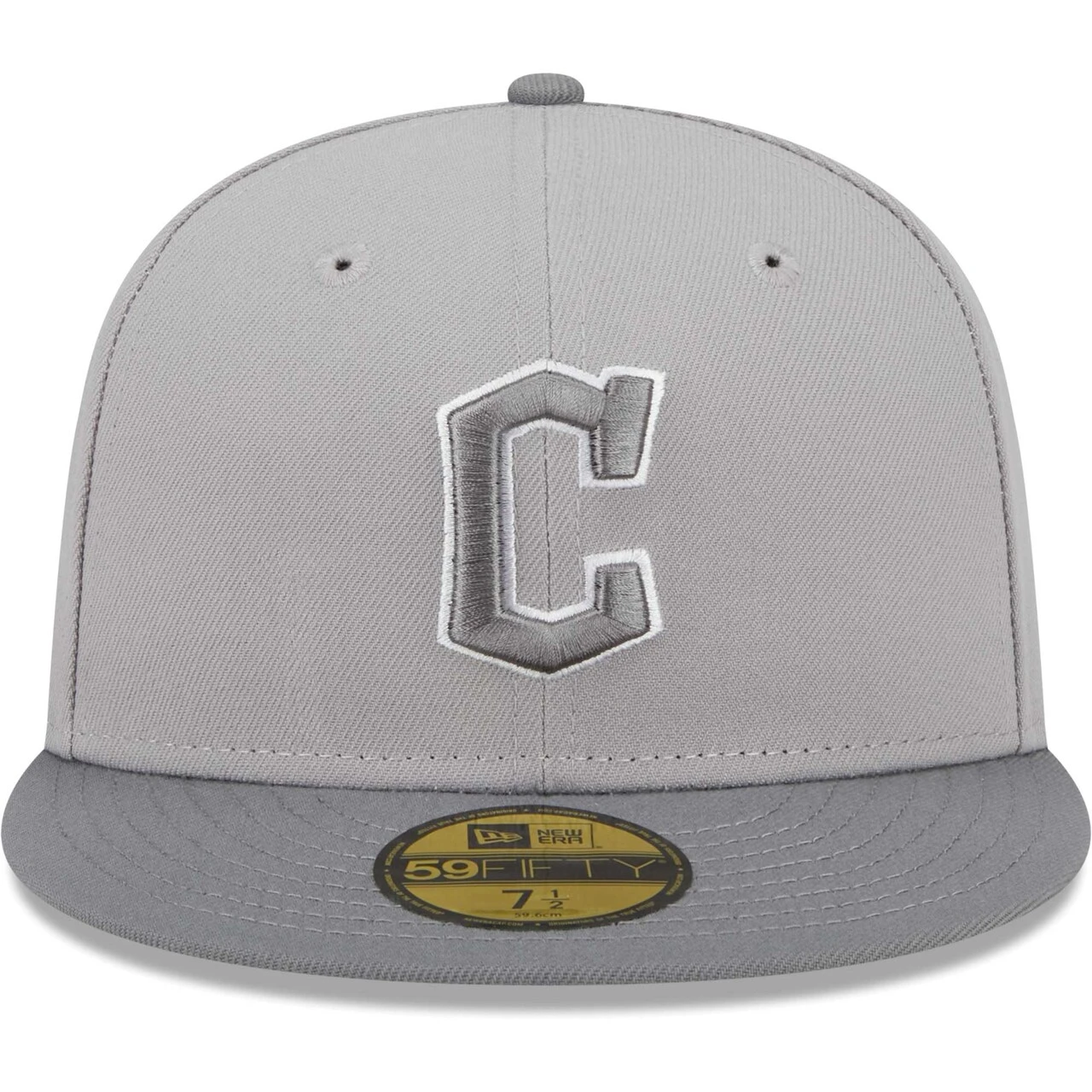Men's Cleveland Guardians New Era Gray Green Undervisor 59FIFTY Fitted Hat - Image 2