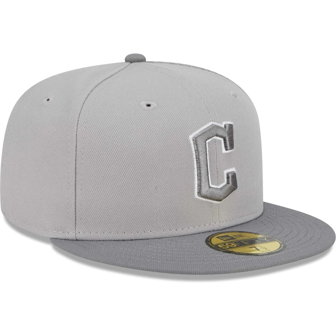 Men's Cleveland Guardians New Era Gray Green Undervisor 59FIFTY Fitted Hat - Image 3