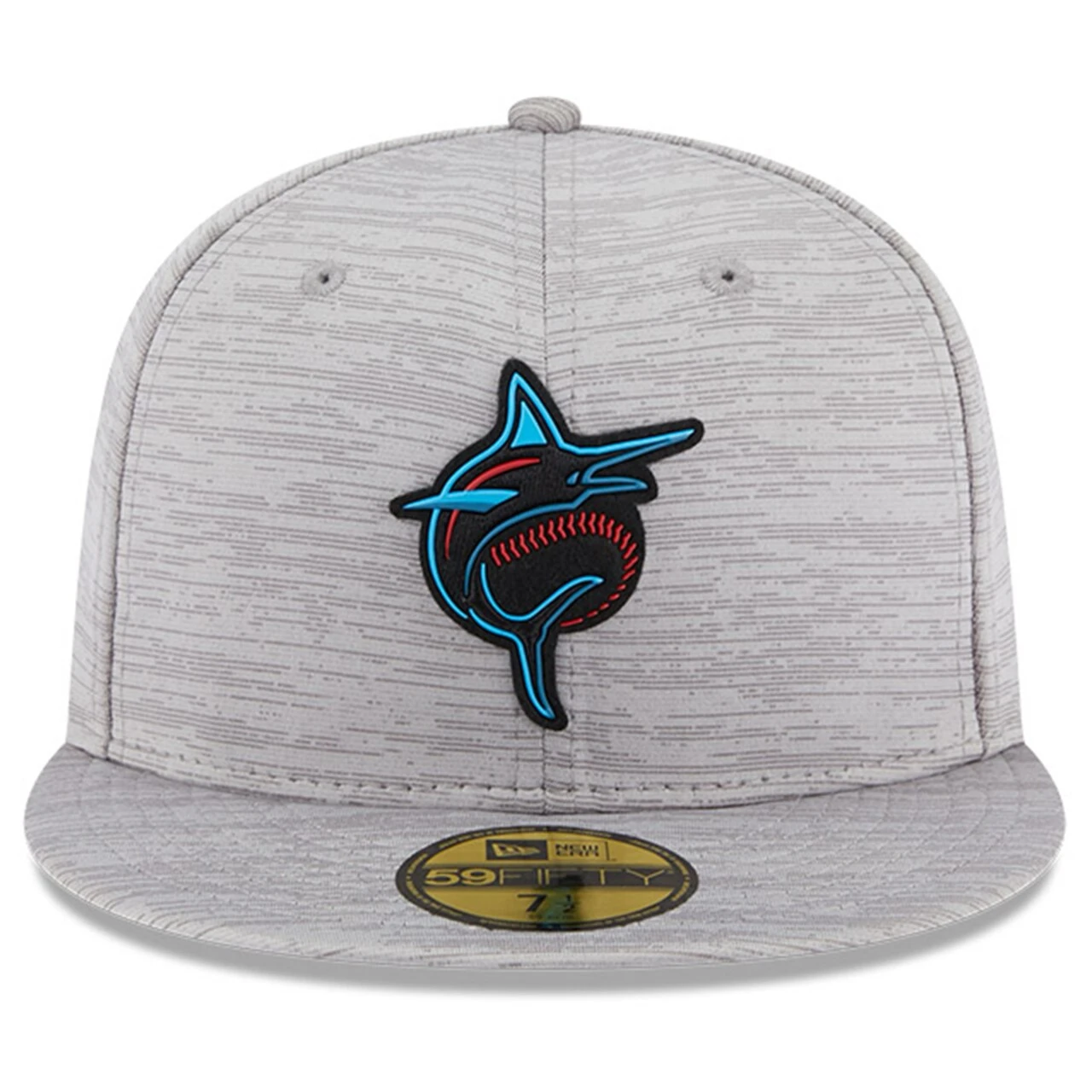 Men's Miami Marlins New Era Gray 2023 Clubhouse 59FIFTY Fitted Hat - Image 2