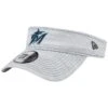 Men's Miami Marlins New Era Gray Adjustable Visor