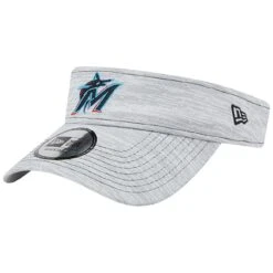 Men's Miami Marlins New Era Gray Adjustable Visor