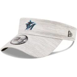 Men's Miami Marlins New Era Gray Distinct Visor