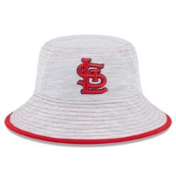 Men's St. Louis Cardinals New Era Gray Game Bucket Hat