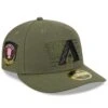 Men's Arizona Diamondbacks New Era Green 2023 Armed Forces Day Low Profile 59FIFTY Fitted Hat