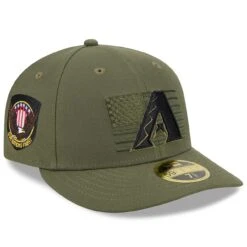 Men's Arizona Diamondbacks New Era Green 2023 Armed Forces Day Low Profile 59FIFTY Fitted Hat