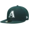 Men's Arizona Diamondbacks New Era Green White Logo 59FIFTY Fitted Hat