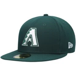 Men's Arizona Diamondbacks New Era Green White Logo 59FIFTY Fitted Hat