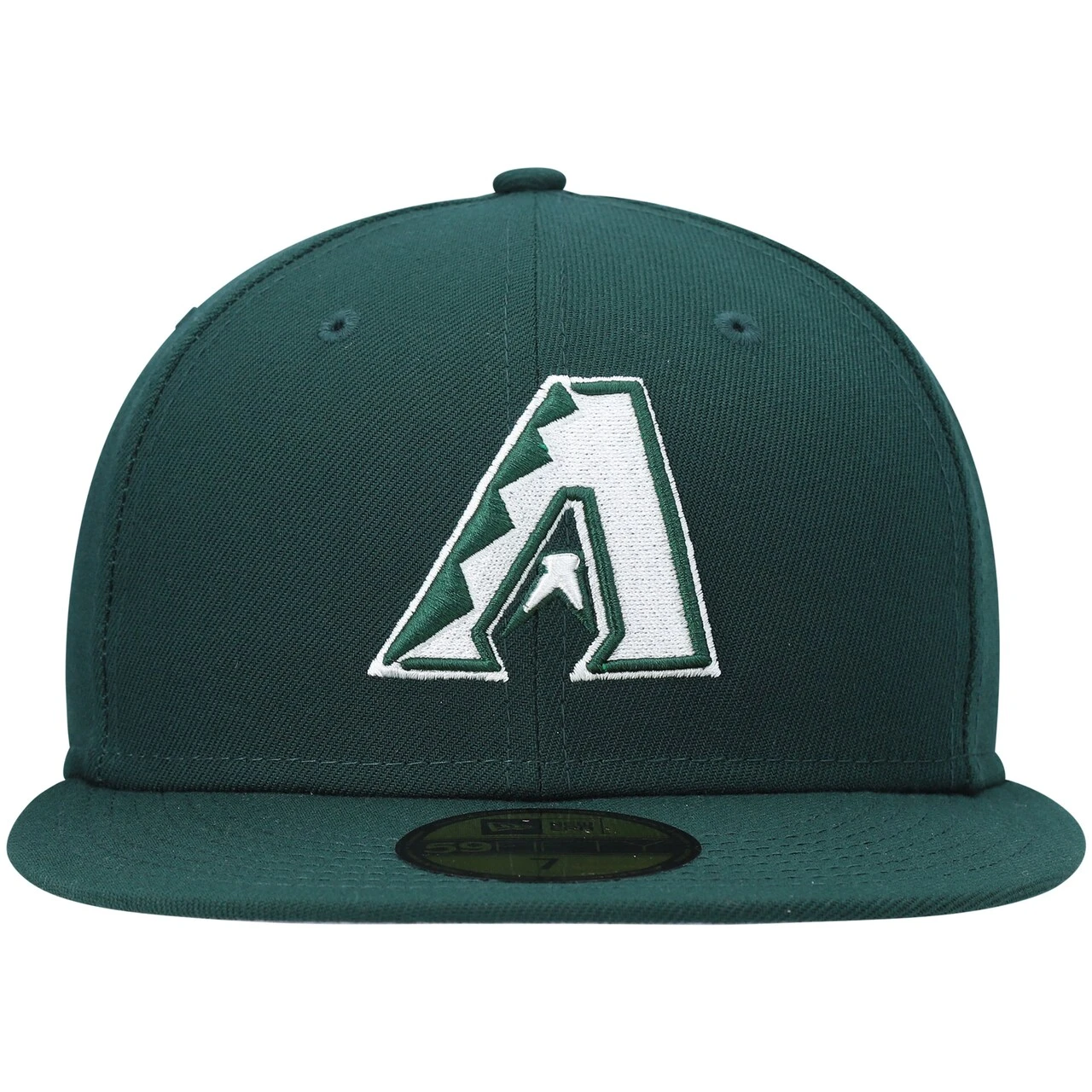 Men's Arizona Diamondbacks New Era Green White Logo 59FIFTY Fitted Hat - Image 2