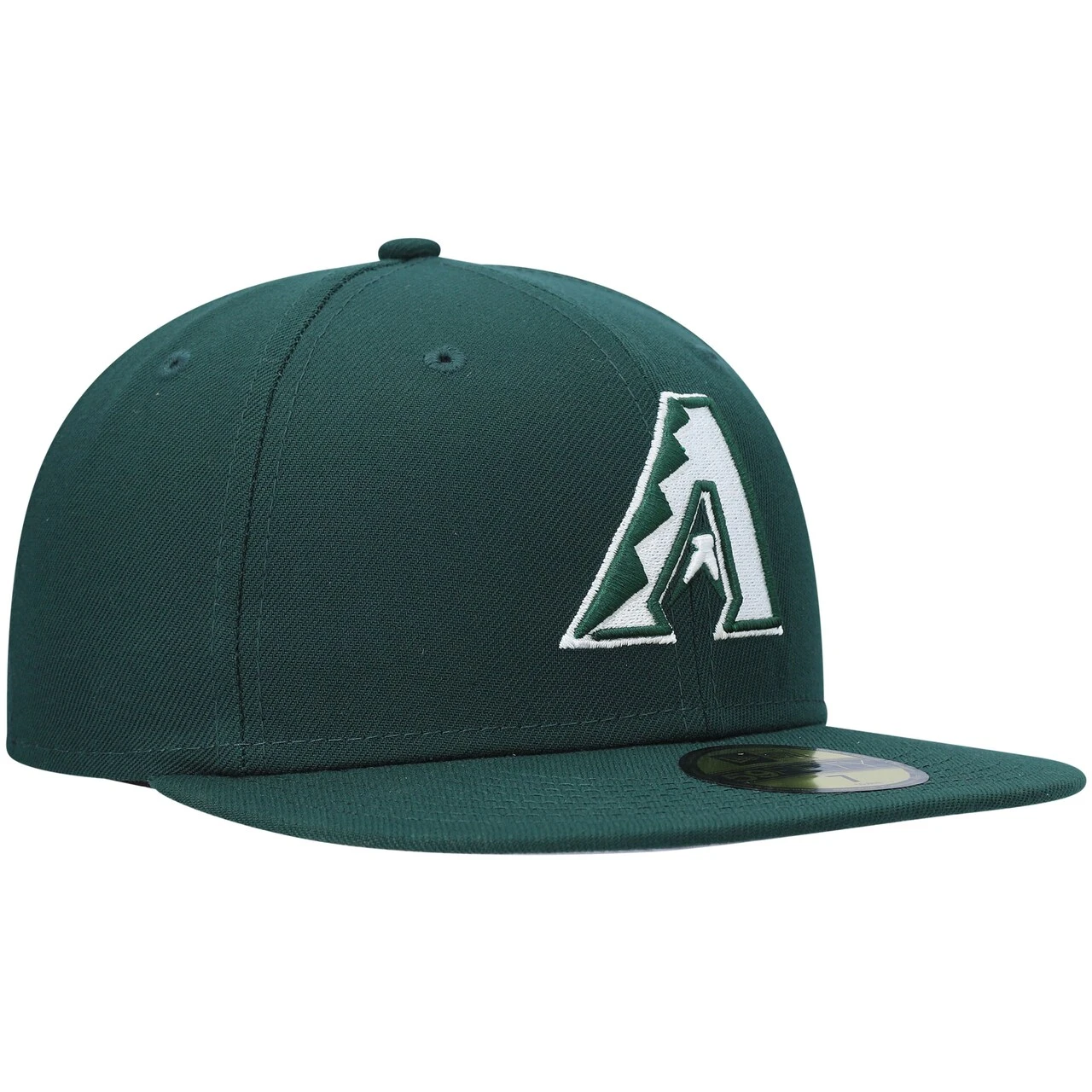 Men's Arizona Diamondbacks New Era Green White Logo 59FIFTY Fitted Hat - Image 3