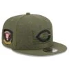 Men's Cincinnati Reds New Era Green 2023 Armed Forces Day 9FIFTY Snapback Adjustable Hat