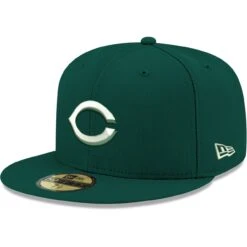 Men's Cincinnati Reds New Era Green White Logo 59FIFTY Fitted Hat