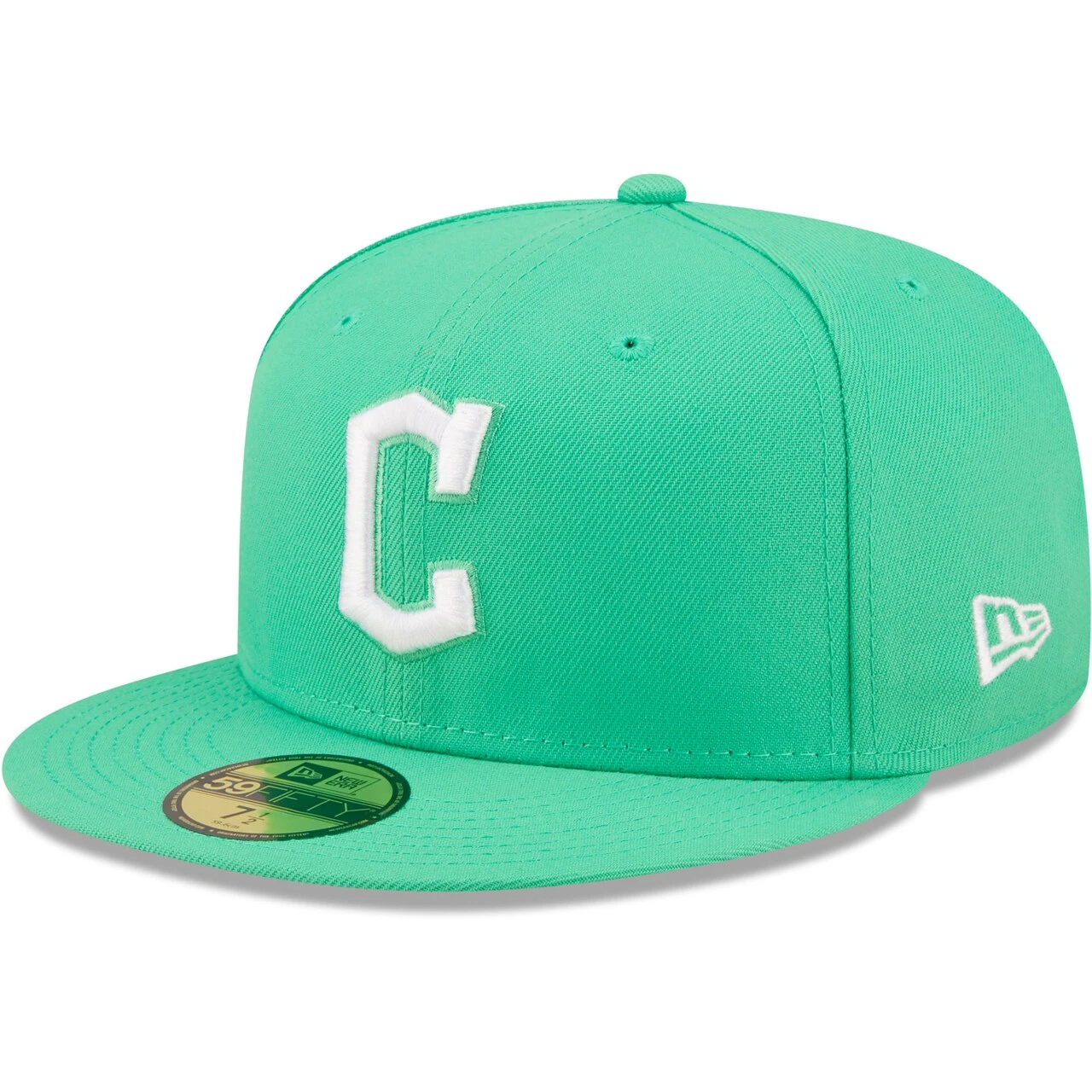 Men's Cleveland Guardians New Era Green Logo 59FIFTY Fitted Hat