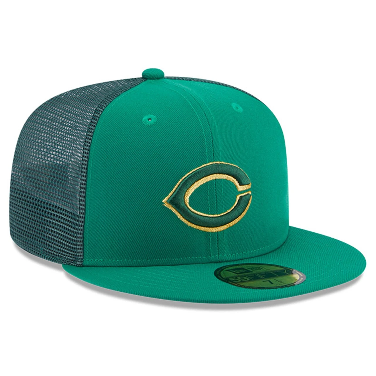 Men's Cincinnati Reds New Era Kelly Green 2023 St. Patrick's Day 59FIFTY Fitted Hat - Image 3