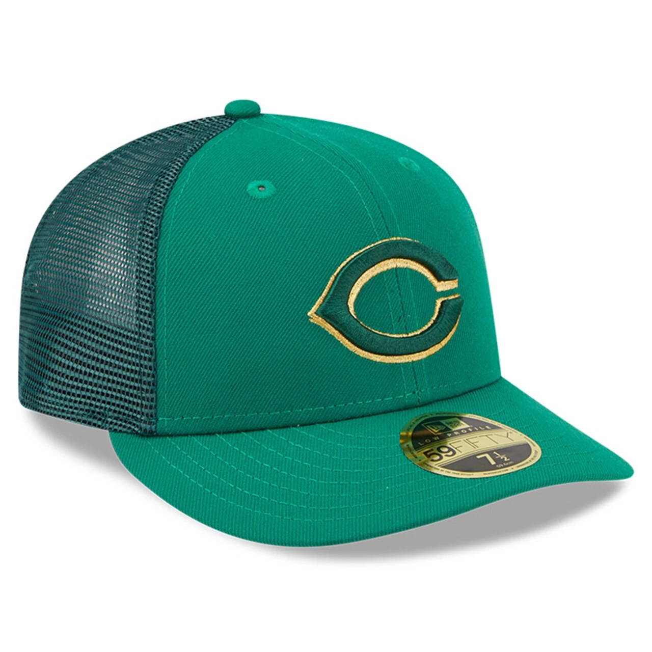 Men's Cincinnati Reds New Era Kelly Green 2023 St. Patrick's Day Low Profile 59FIFTY Fitted Hat - Image 3