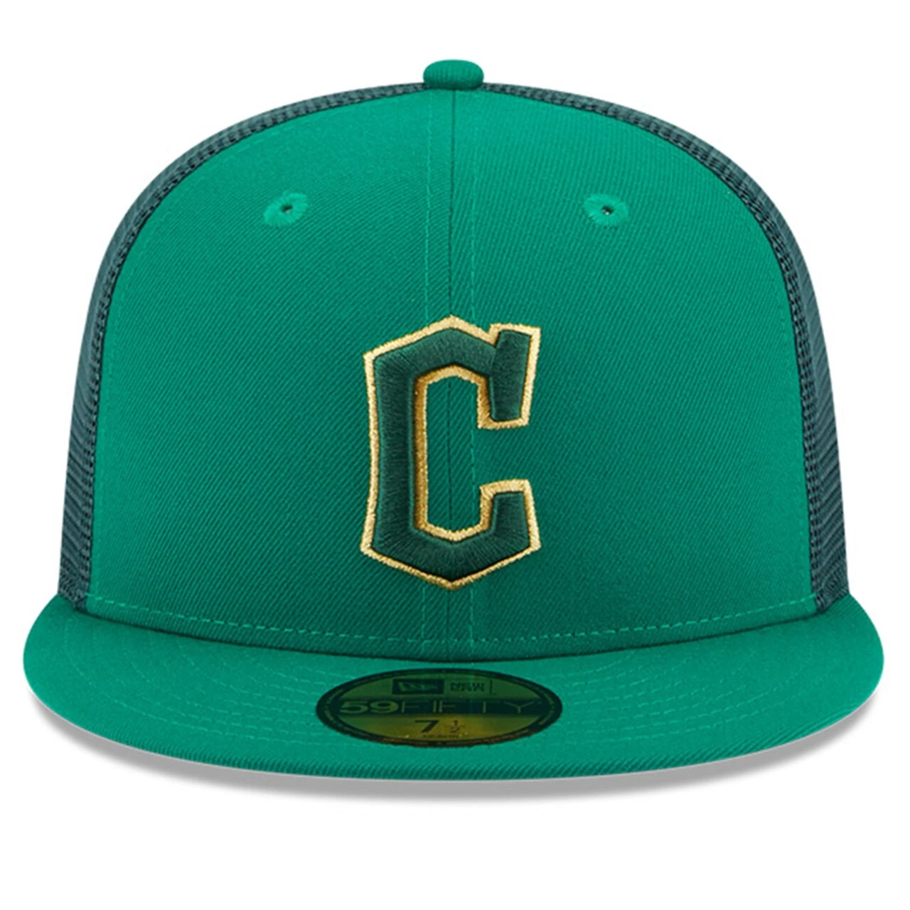 Men's Cleveland Guardians New Era Kelly Green 2023 St. Patrick's Day 59FIFTY Fitted Hat - Image 2