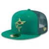 Men's Miami Marlins New Era Kelly Green 2023 St. Patrick's Day 59FIFTY Fitted Hat