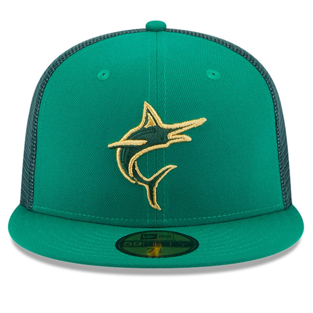 Men's Miami Marlins New Era Kelly Green 2023 St. Patrick's Day 59FIFTY Fitted Hat - Image 2
