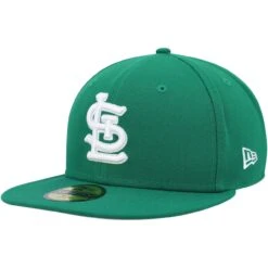 Men's St. Louis Cardinals New Era Kelly Green White Logo 59FIFTY Fitted Hat