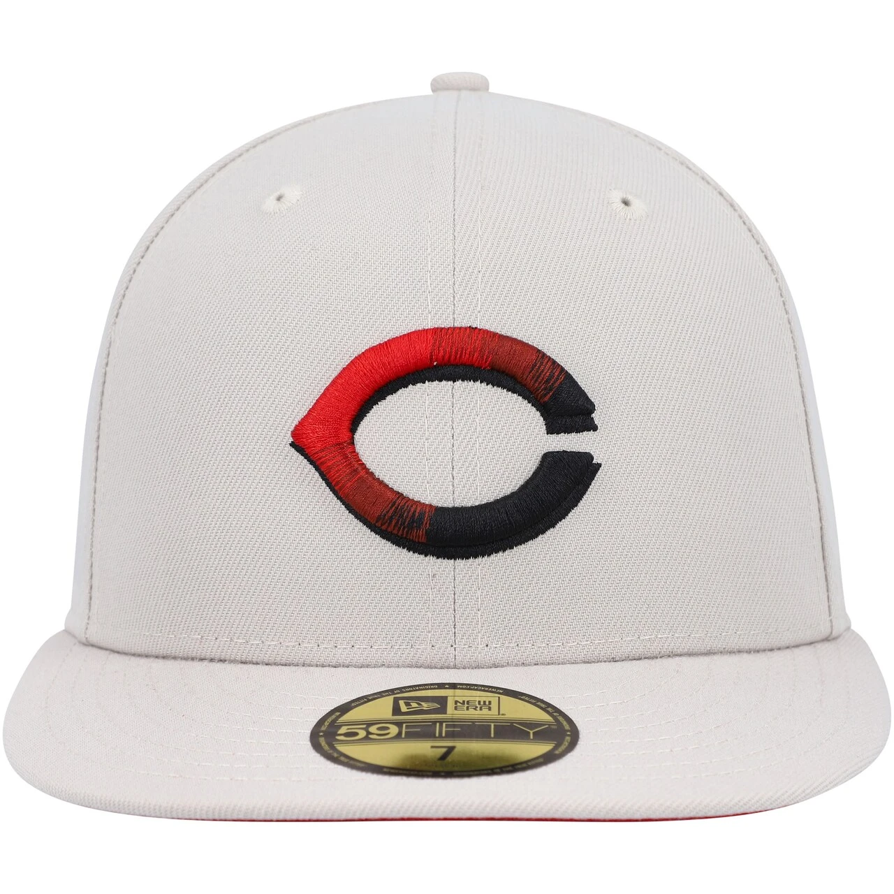 Men's Cincinnati Reds New Era Khaki Stone Dim Undervisor 59FIFTY Fitted Hat - Image 2