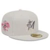 Men's Miami Marlins New Era Khaki 2023 Mother's Day On-Field 59FIFTY Fitted Hat