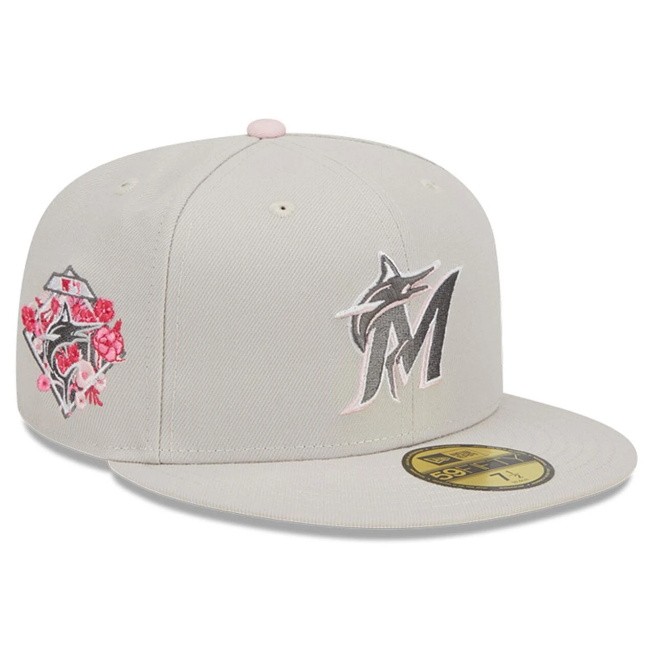 Men's Miami Marlins New Era Khaki 2023 Mother's Day On-Field 59FIFTY Fitted Hat