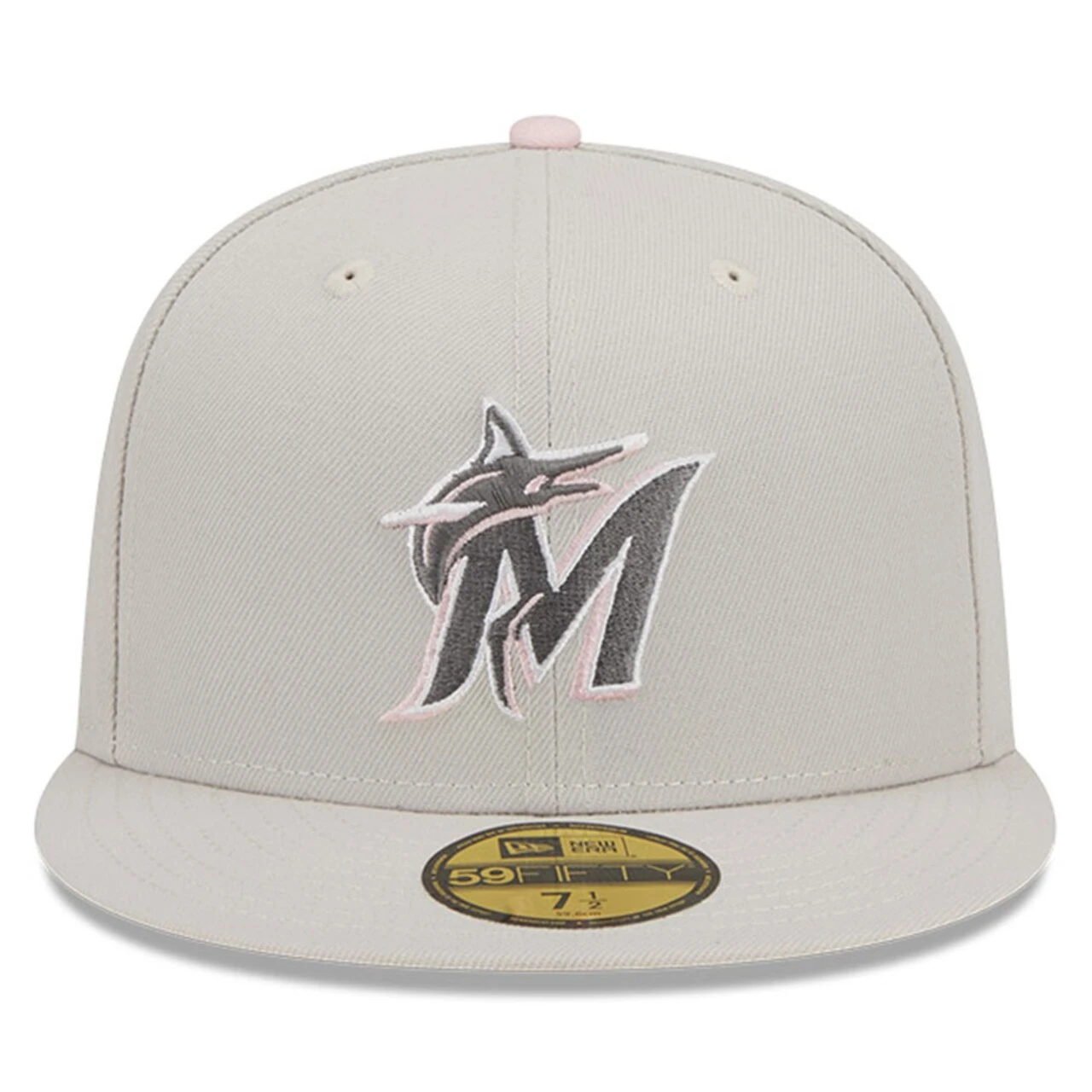 Men's Miami Marlins New Era Khaki 2023 Mother's Day On-Field 59FIFTY Fitted Hat - Image 2