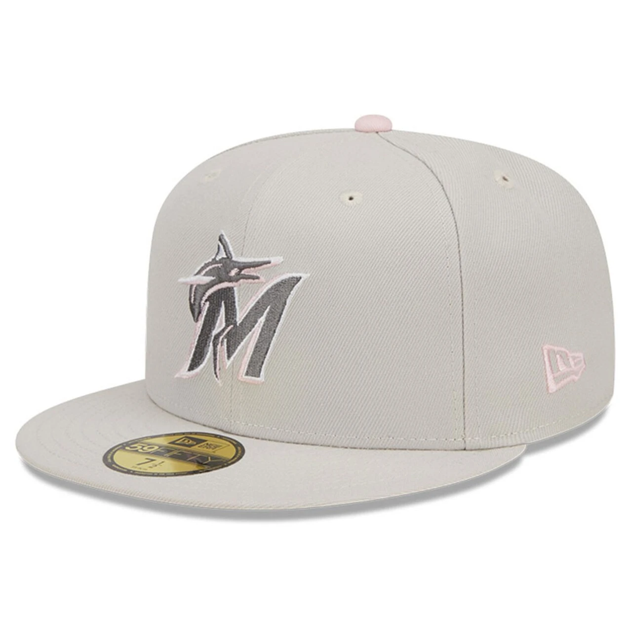Men's Miami Marlins New Era Khaki 2023 Mother's Day On-Field 59FIFTY Fitted Hat - Image 3