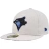 Men's Toronto Blue Jays New Era Khaki Stone Dim Undervisor 59FIFTY Fitted Hat