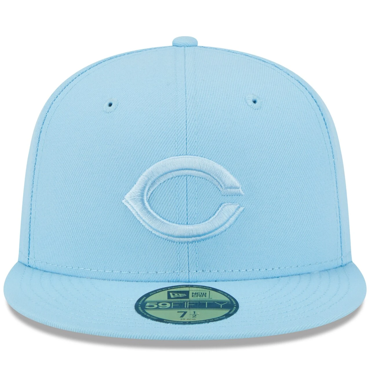 Men's Cincinnati Reds New Era Light Blue 2023 Spring Color Basic 59FIFTY Fitted Hat - Image 2