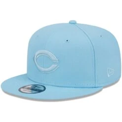 Men's Cincinnati Reds New Era Light Blue Spring Color Basic 9FIFTY Snapback Hat