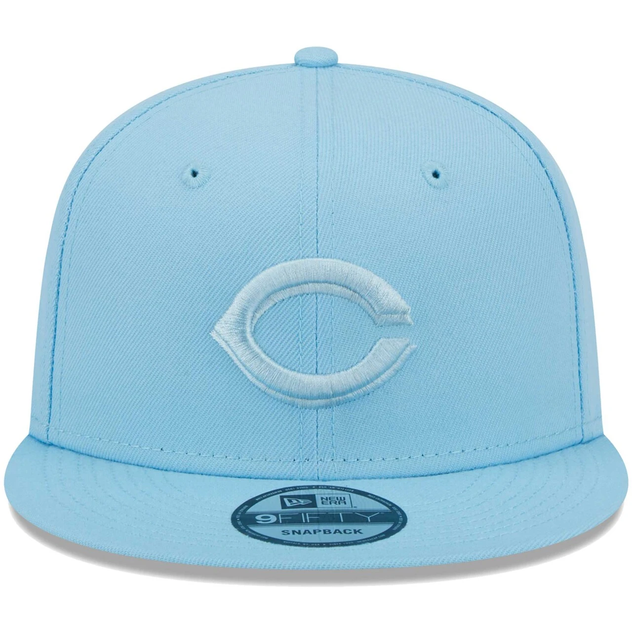 Men's Cincinnati Reds New Era Light Blue Spring Color Basic 9FIFTY Snapback Hat - Image 2