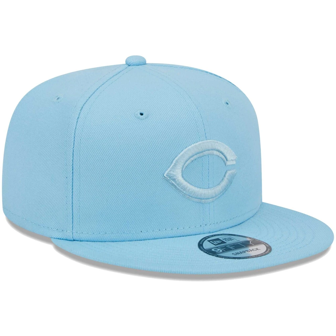 Men's Cincinnati Reds New Era Light Blue Spring Color Basic 9FIFTY Snapback Hat - Image 3