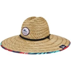 Men's Cleveland Guardians New Era Natural 2023 Spring Training Floral Straw Hat