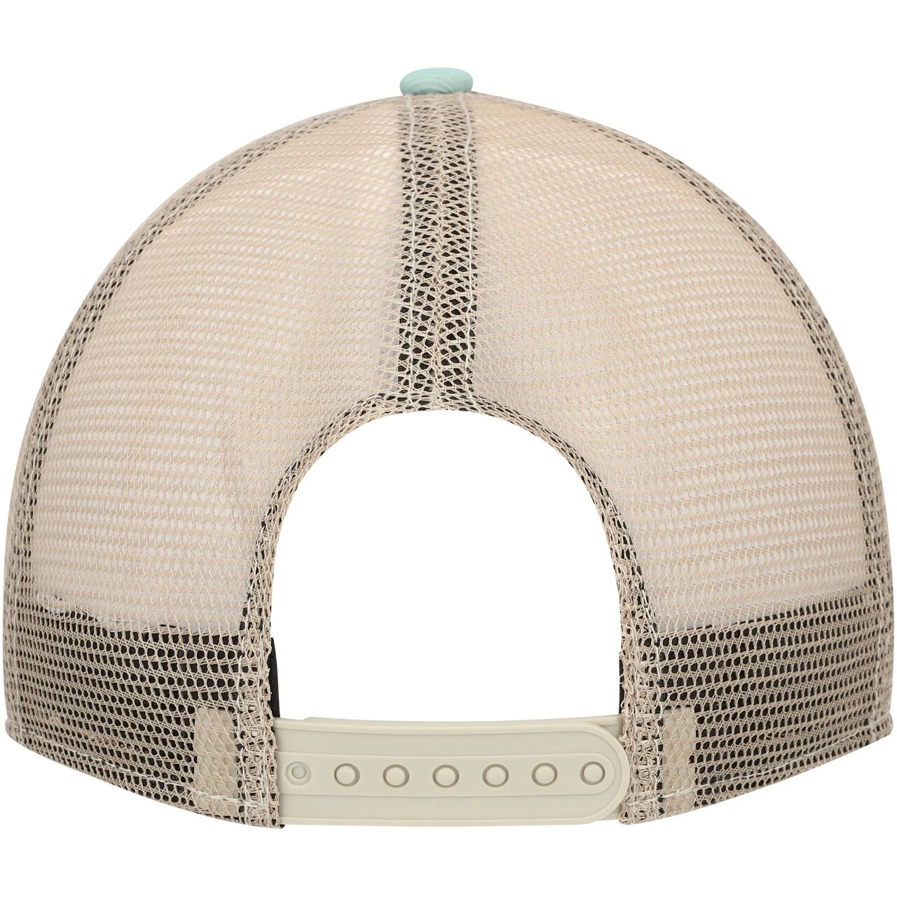 Men's Miami Marlins New Era Natural Retro Beachin' Trucker 9FIFTY Snapback Hat - Image 4