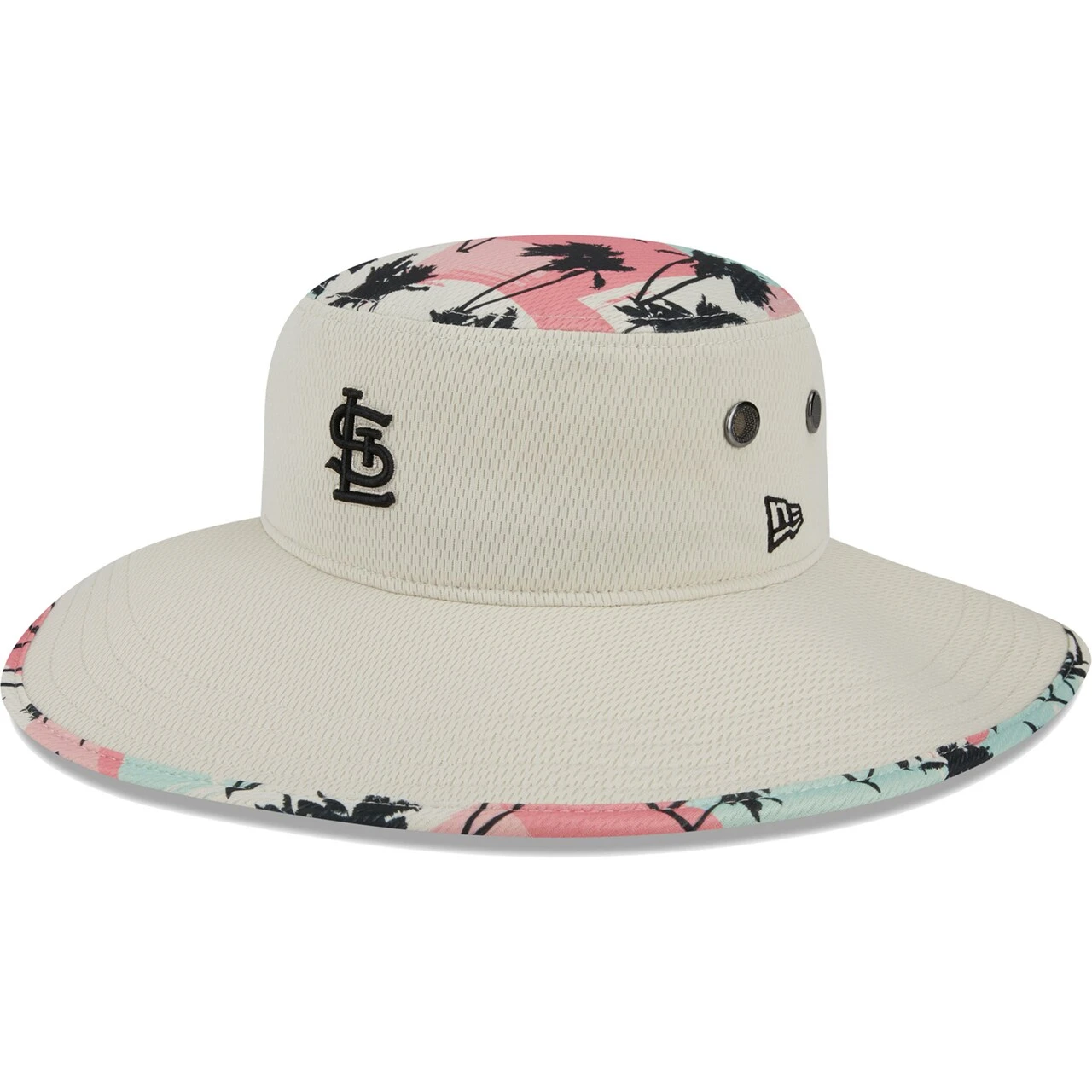 Men's St. Louis Cardinals New Era Natural Retro Beachin' Bucket Hat