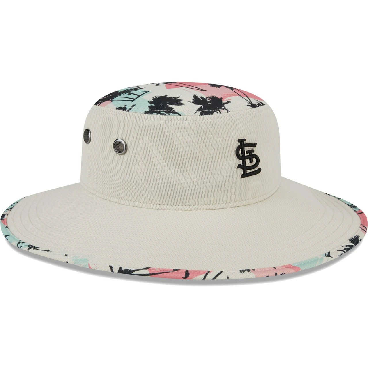 Men's St. Louis Cardinals New Era Natural Retro Beachin' Bucket Hat - Image 3